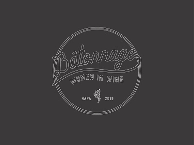 Bâtonnage Forum 2019 branding design emblem forum illustration illustrator napa napa valley panelist typography ui wine women in wine