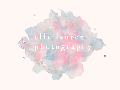 Elle Lauren Logo gouache hand painted logo pastel photography watercolor whimsical