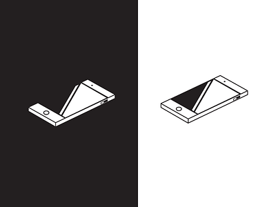 Phonez black and white duo illustration iphone minimal mobile phone vector