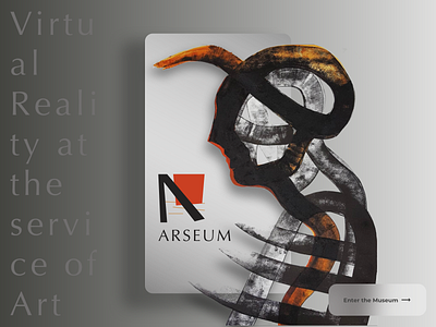 ARSEUM - Augmented reality museum app app art augmented reality branding logo minimal modern museum ui