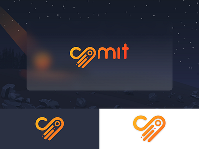 Comit - IT community brand brand brand and identity comet dark gradient logo logodesign socialmedia space ui