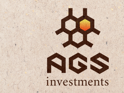 AGS investments logo brand cell colour corporate hexagone logo logotype
