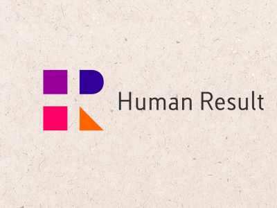 HR (human result co) logo brand colour flat design logo design logotype minimalism
