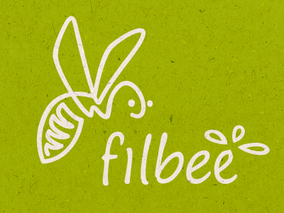 Felbee logo bee eco green line logotype