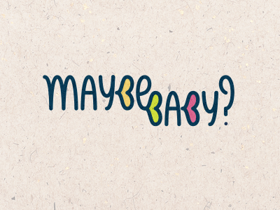 MaybeBaby logo character clothes color elegant fashion font lettering logo