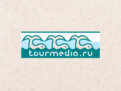 Tourmedia logo agency community logo marine tourism travel web whale