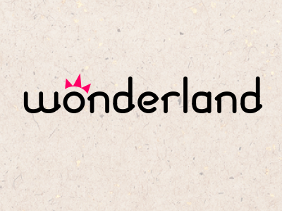 Wonderland logo fashion logo shop web