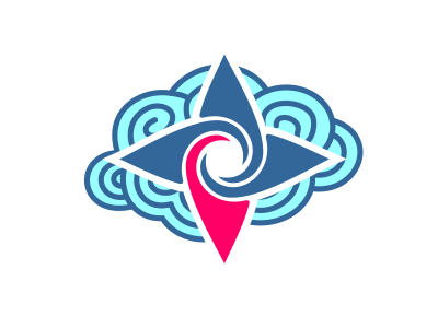 Compass icon (Windheads logo theme) air cloud compass logo wind