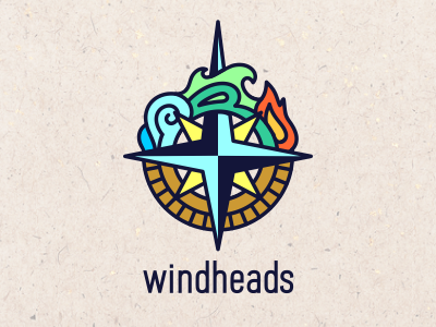 Windheads logo idea logo sport tourism travel wildstyle