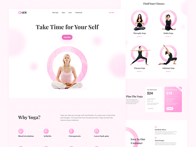 Yoga Landing Page beauty clean design clean ui landing page minimalist uidesign web design webdesign yoga yoga studio