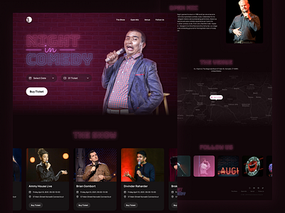 Night in Comedy - Comedy Club Landing Page