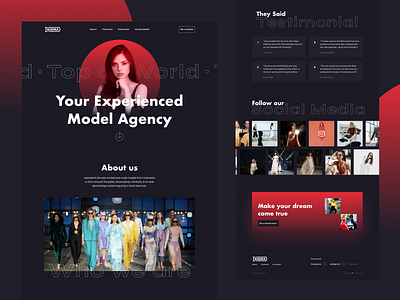 Sigma - Model Agency Landing Page