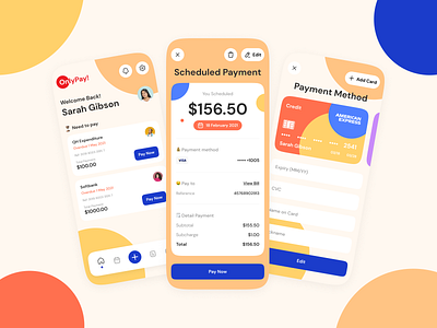 OnlyPay! - Payment App bank bank card colorful credit card cute dashboard fun funny income mobile mobile app mobile ui pay payment payment app payment form payment method send money transaction transfer