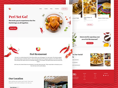 Peri Restaurant - Food Delivery Landing Page animation chicken delivery design eat food delivery food delivery service food landing page landing page online food restaurant resturant landing page ui ui design uidesign web design website design