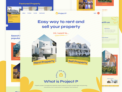 Project P - Property Search Landing Page apartment architecture home house landing page property property design property rent property search real estate real estate agent real estate search real estate web design rent search web design webdesign