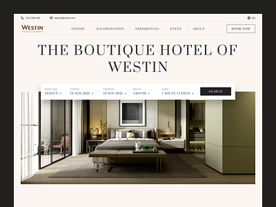 Westin - Hotel Landing Page