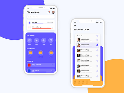 File Manager App adobexd app explorer file file app ui file management file management app file manager files interface madewithxd management app ui design