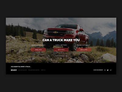 Shaw GMC | You Know You Want a Truck automotive dealership design development social media ui user interface web website