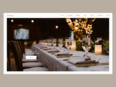 The Ridge | Desktop Homepage design hero restaurant user interface web website