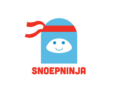 Snoepninja cartoon logo ninja simple