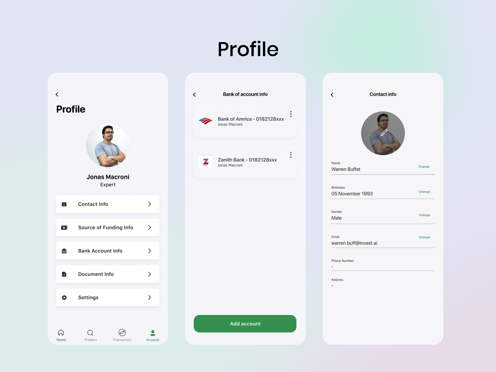 Paradise profile, notification, edit, picture by Marvis on Dribbble