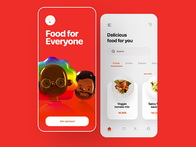 Food app design app design clean ui color design designthinking food app minimal product design uiux userinterface webdesign