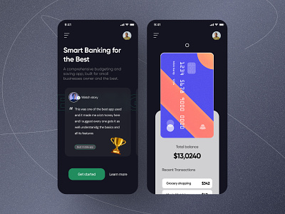 Banking website mobile view banking colorful crypto finance gradient illustration logo minimal responsive uiux userinterface