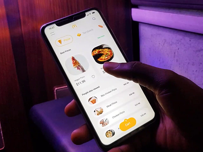 Food app prototype. Payment interaction after effect animation app ui design clean ui motion framer motion graphics new principle protopie ui motion