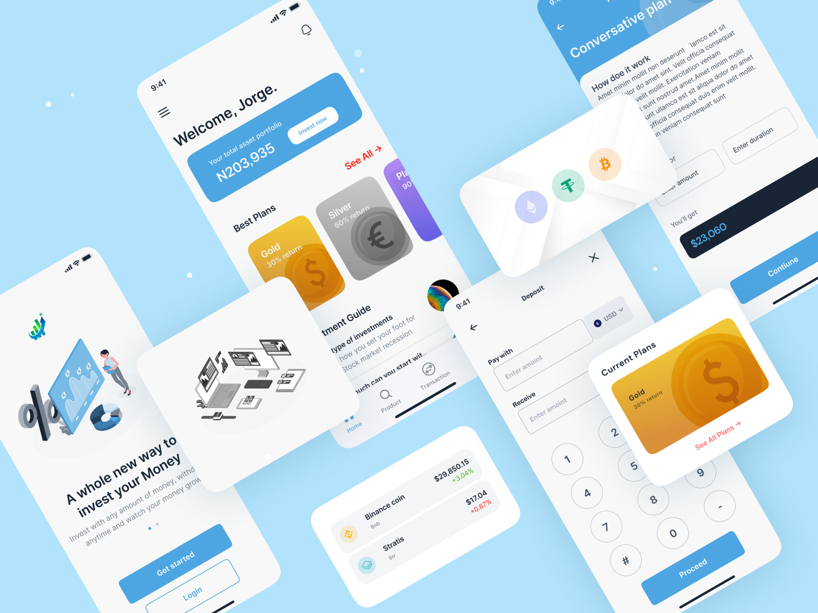 Investment App ui by Marvis for QClay on Dribbble
