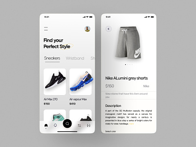 E-commerce shop Mobile app Ui app design application clean ui cuberto designthinking ecommerce mobile app orix ui uiux userinterface