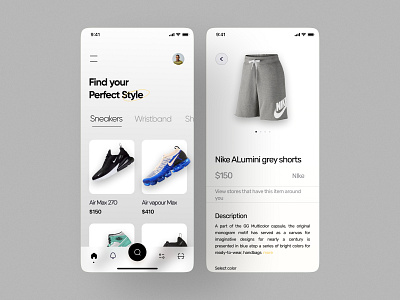 E-commerce shop Mobile app Ui
