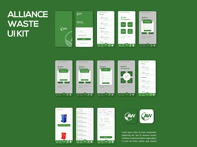 Waste Management UI Kit graphic design ui ux xd