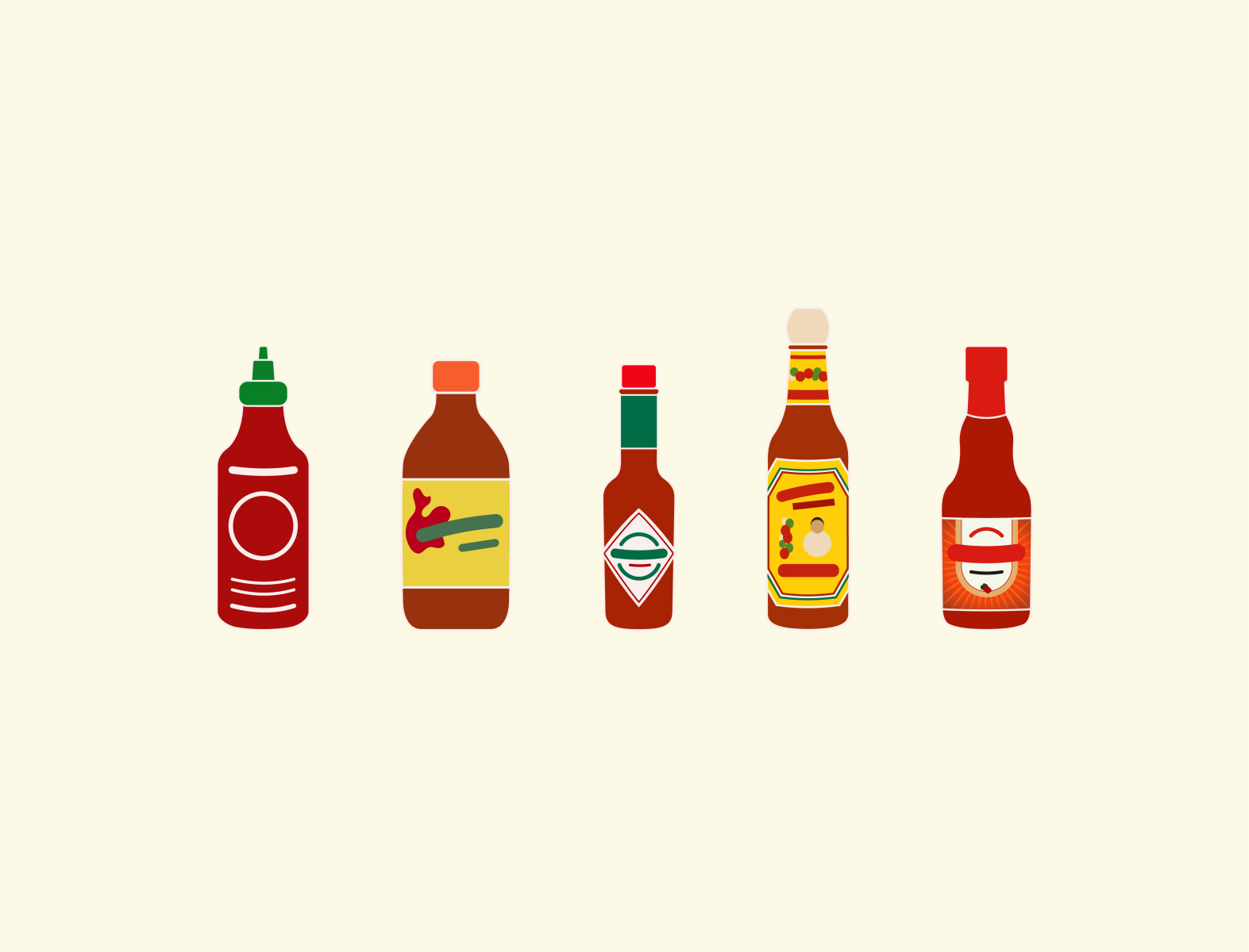 Hot Sauces by Gloria Granell on Dribbble