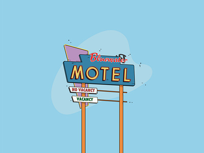 Bluewater Motel sign