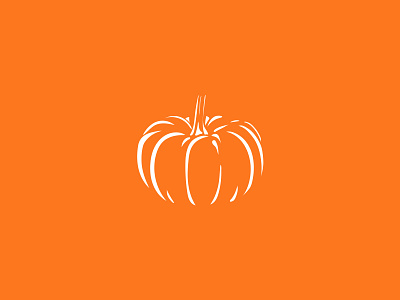 Pumpkin autumn drawing fall food graphic design halloween illustration logo minimal orange pumpkin vector