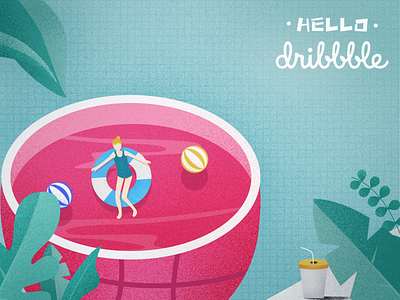 Hello Dribbble design illustration ui vector