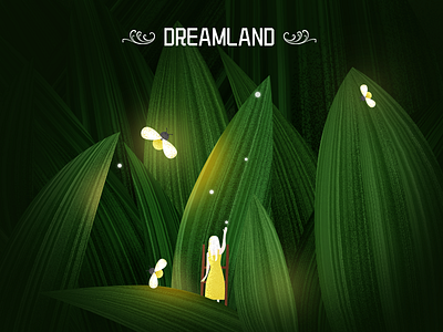 Dreamland design illustration ui vector