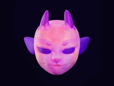 Katz 3d alien art blender cat character design