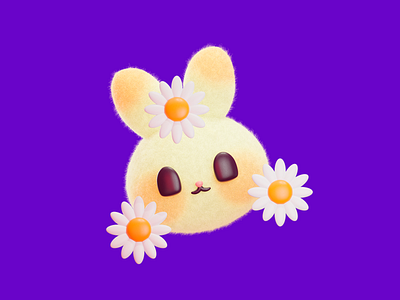 Bunny! 3d bunny cute easter easter day flower flowers illustration