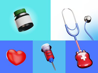 Medical 3D Icons 3d 3d render blender design doctor healthcare hospital icons icons set medical medicine ui