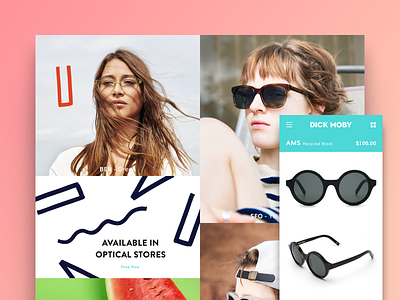 Contemporary Shop Theme grid landing page mobile shopify sunglasses theme