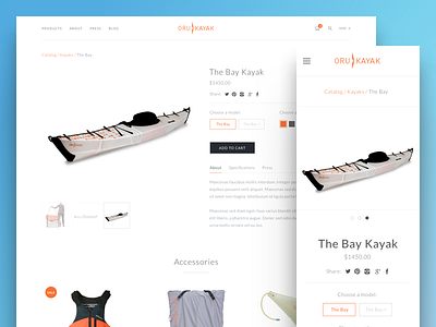 Product Page minimal outdoor product page theme