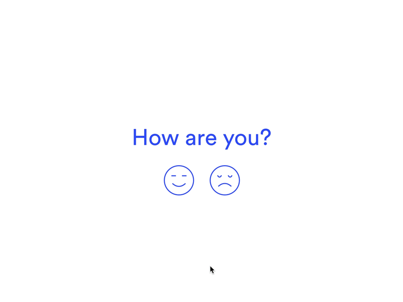 How Are You? icons principle. simple survey