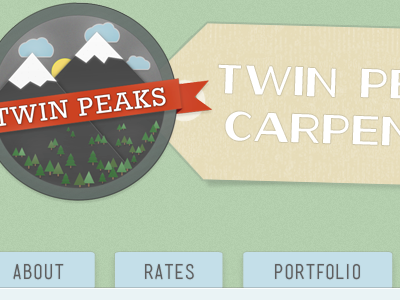 Twin Peaks illustration logo simple twin peaks ui vintage modern