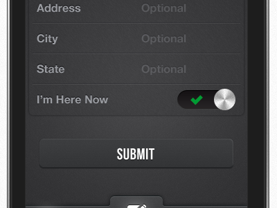 Suggest a Location button buttons dark ios mobile slide submit ui