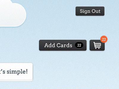 Shopping Cart button cloud dark shopping cart simple texture ui