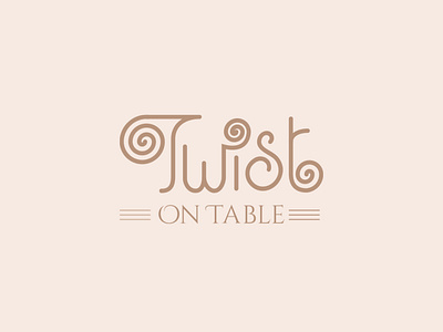 Twist On Table logo branding chic cutlery logo elegant graphic design logo spiral typography wordmark