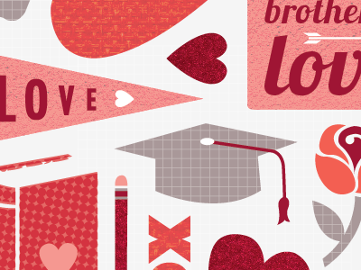 Valentine's Postcard for Temple University (freelance)