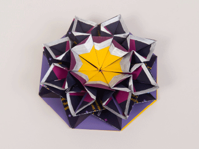 Kabbalah DVD case (Student Project) circus design dvd kaleidoscope origami packaging pattern pink purple yellow
