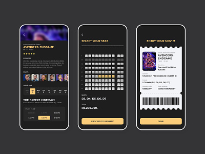 Cinema21 Movie Ticketing UI mobile ui movie movie app movie ticket movie ui ui ui ux ui design ui designer user interface user interface design